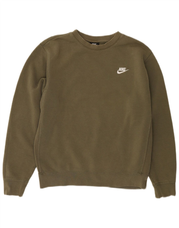 NIKE Sweat-Shirt Homme Petit Kaki Coton