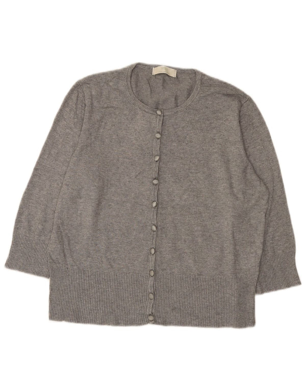 Marks & Spencer Pull cardigan court à manches 3/4 pour femme UK 18 XL Gris