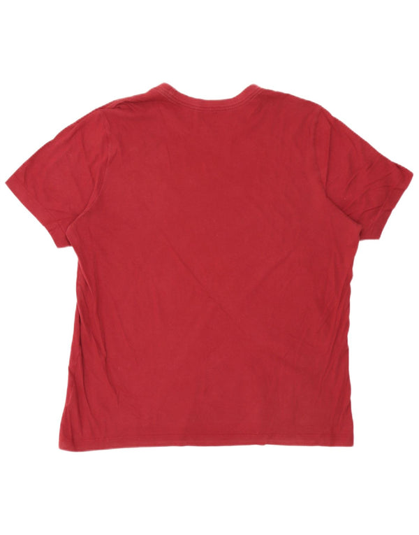 Nike T-shirt pour homme en coton bordeaux Taille L
