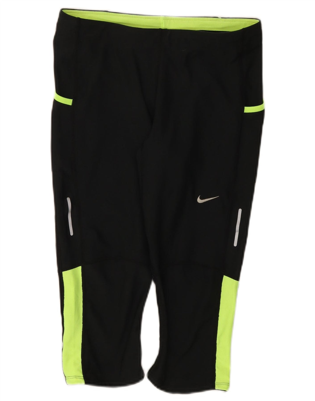 Nike Legging Capri Dri Fit pour femme UK 12 Polyester color block noir moyen