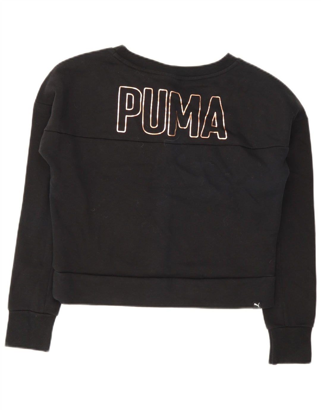 Puma Sweat-shirt court pour femme UK 12 Coton noir moyen