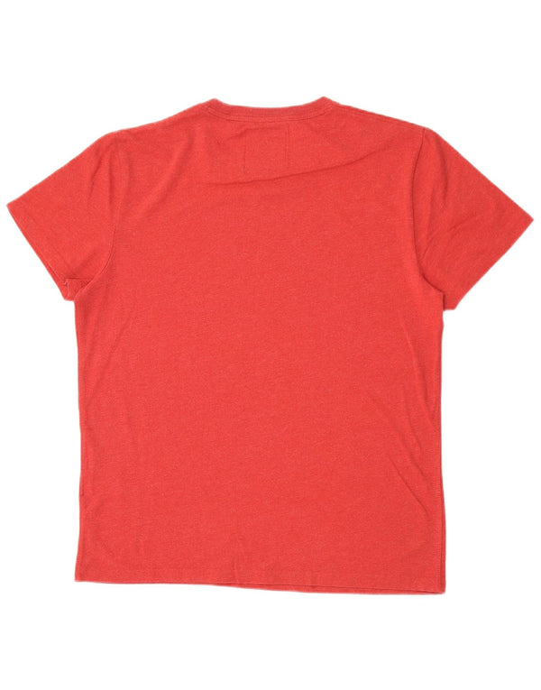 Superdry T-Shirt Graphique Top XL Rouge Coton Homme