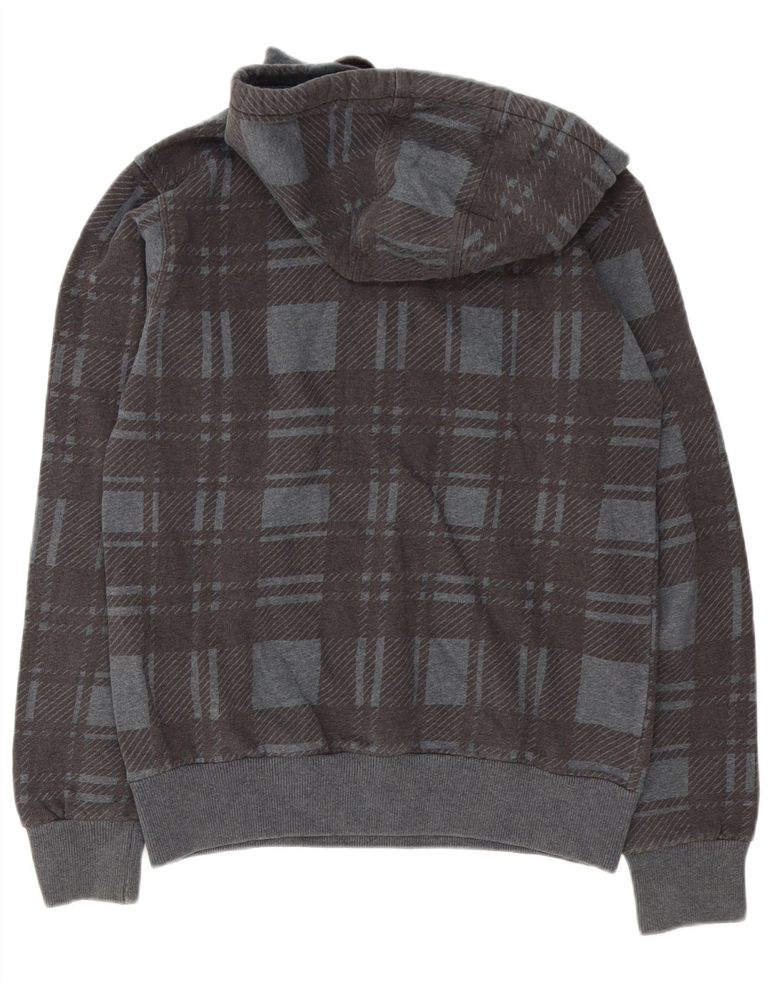 North Sails Pull à capuche pour homme en coton à carreaux gris moyen