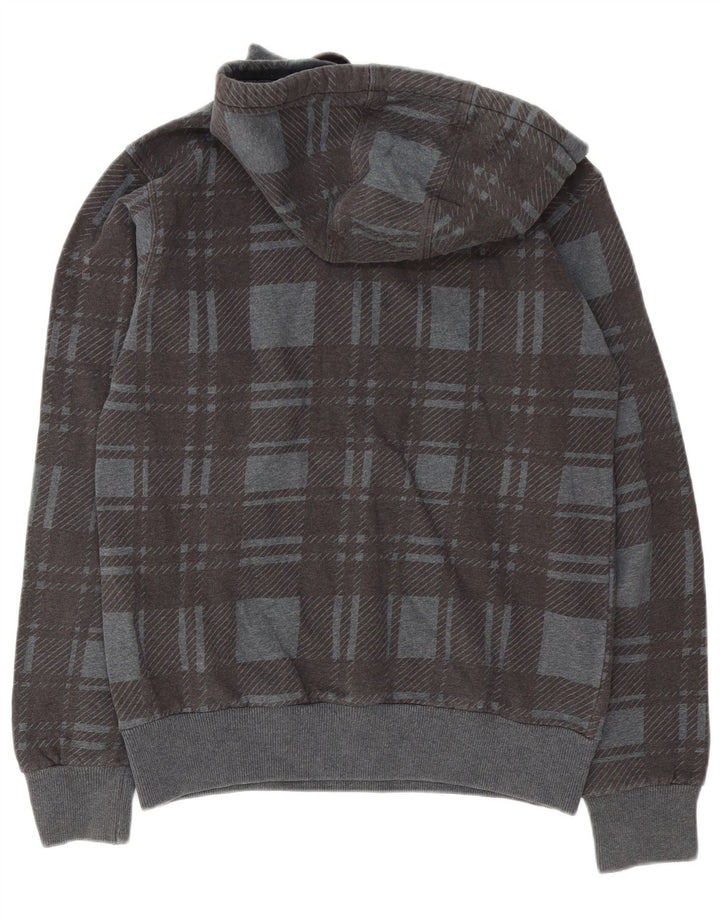 North Sails Pull à capuche pour homme en coton à carreaux gris moyen