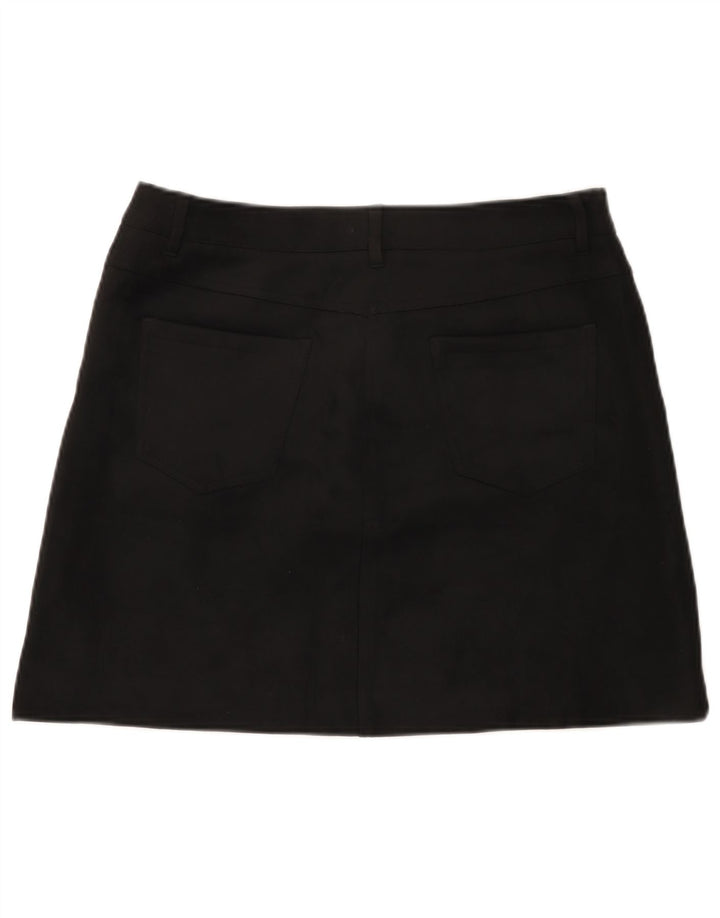 Marks & Spencer Mini-jupe femme UK 14 Large W32 Noir Polyester