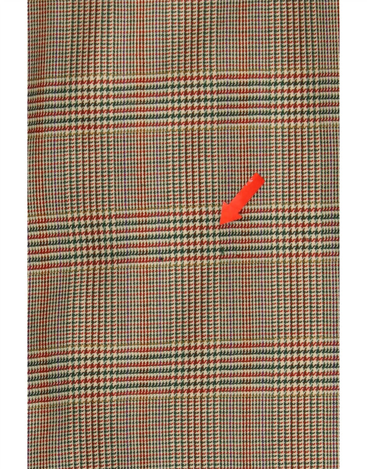 Burberrys Veste blazer à 2 boutons pour femme UK 14 Grande laine pied-de-poule verte