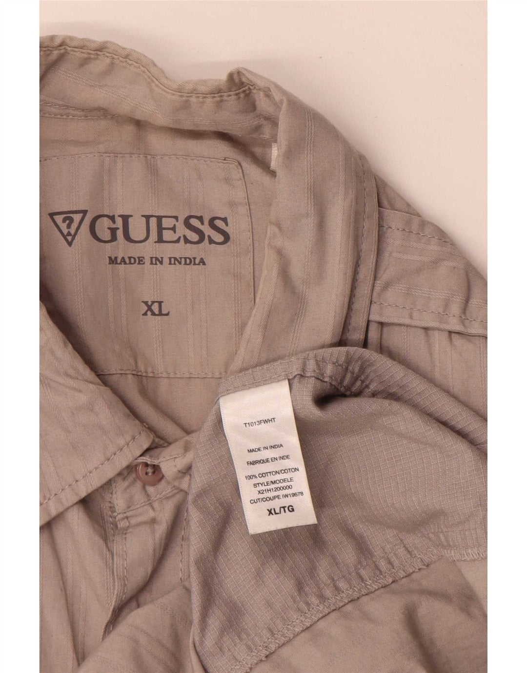 Guess Chemise Militaire Homme XL Gris Coton