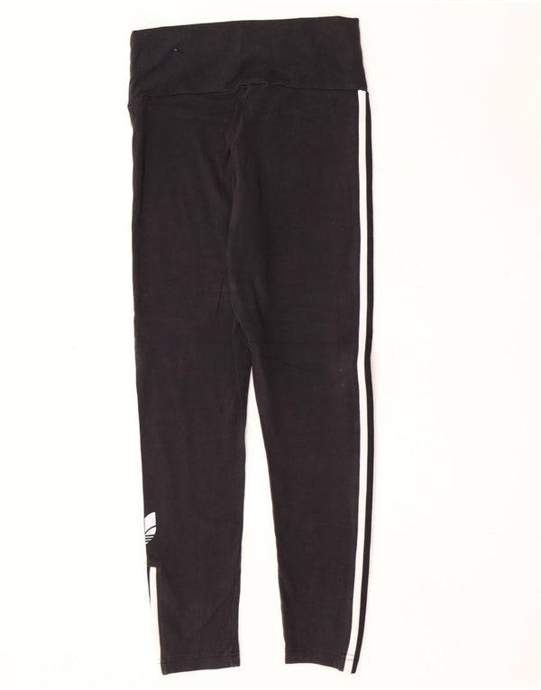 Adidas Leggings Femme UK 12 Coton Noir Moyen
