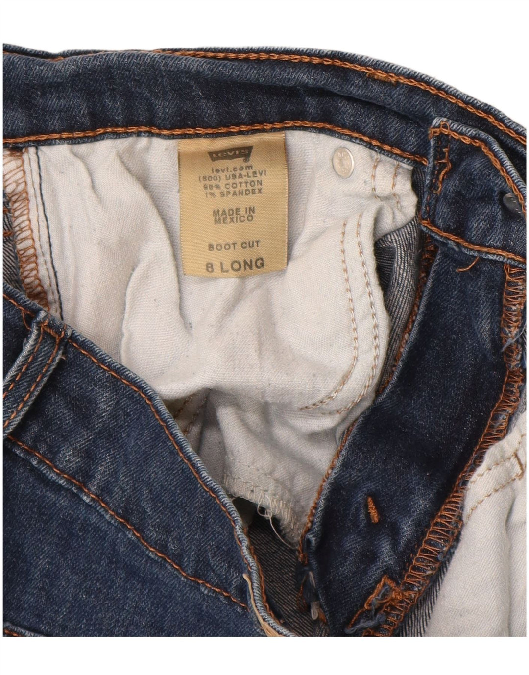 Levi's Jean Bootcut 515 Femme US 8 Medium W28 L34 Bleu Coton