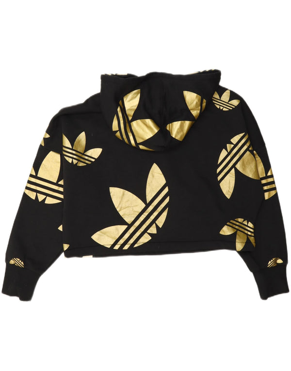 Adidas Pull à capuche surdimensionné pour femme UK 10 Petit Noir