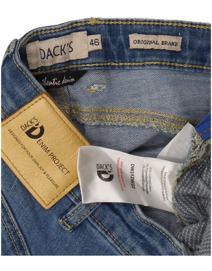 Dack's Jean slim court pour homme EU 46 Small W30 L26 Bleu Coton