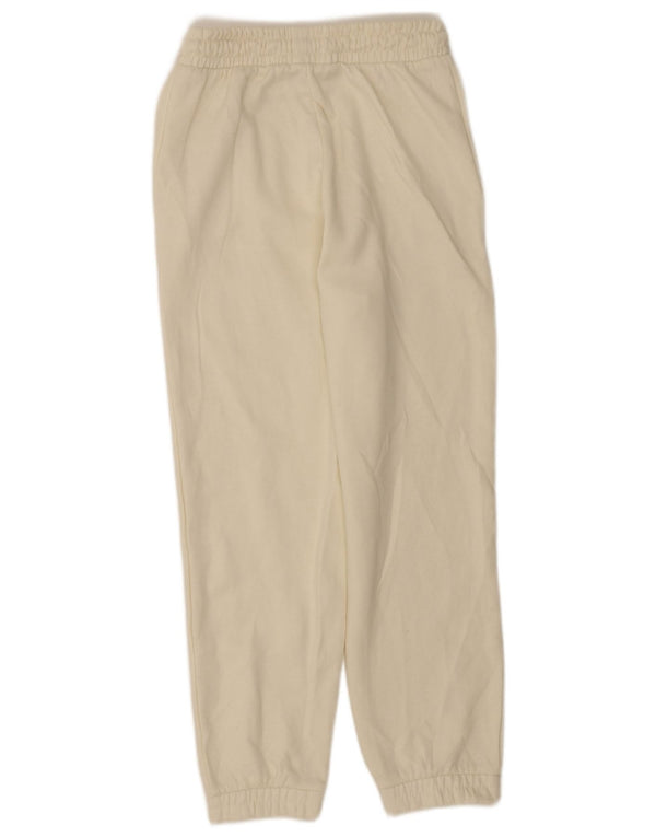 Pantalon de survêtement Zara Femme Joggers UK 12 Medium Blanc Polyester