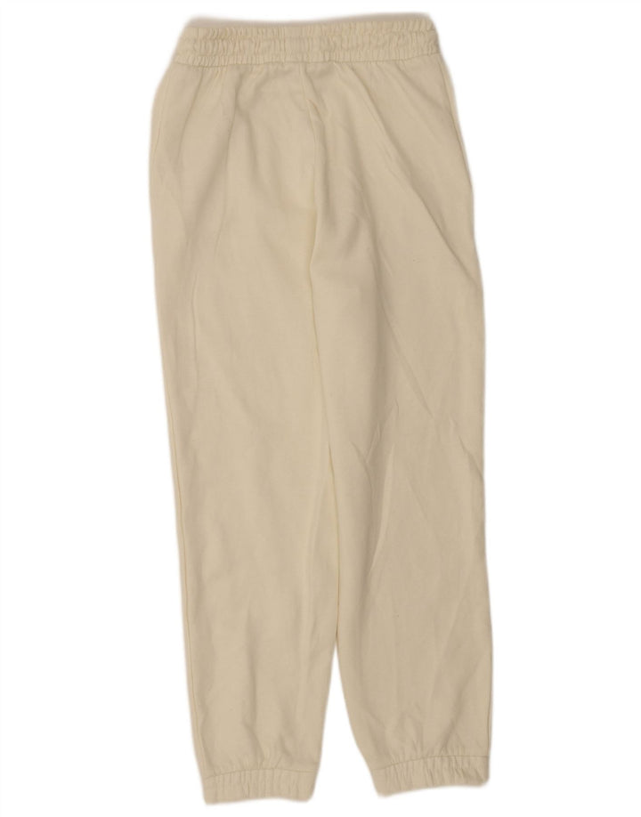 Pantalon de survêtement Zara Femme Joggers UK 12 Medium Blanc Polyester