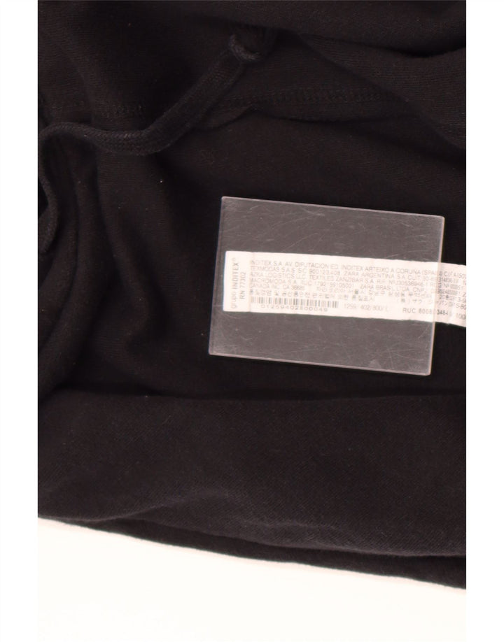 Zara Pull à capuche pour homme Grand coton noir