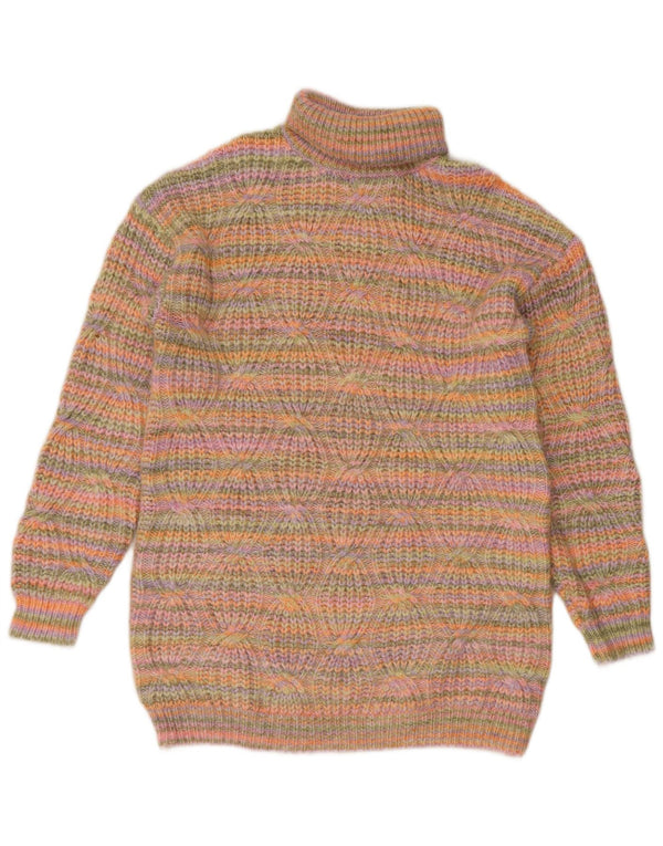 Zara Pull Col Roulé Fille 13-14 Ans Rayé Multicolore