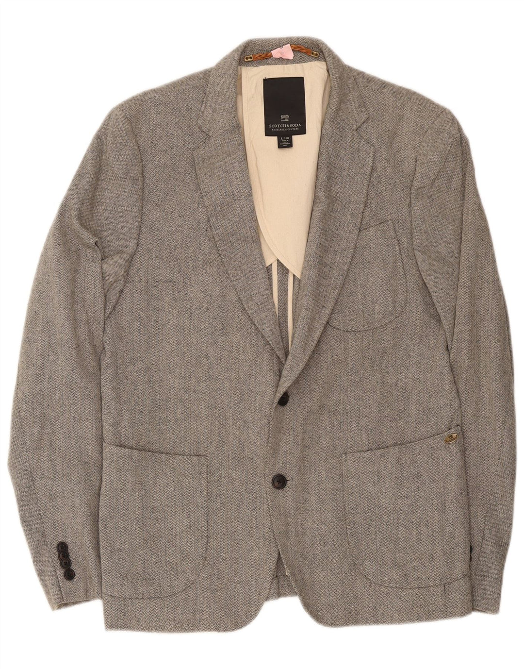 Scotch & Soda Veste Blazer 2 Boutons Homme IT 50 Large Gris