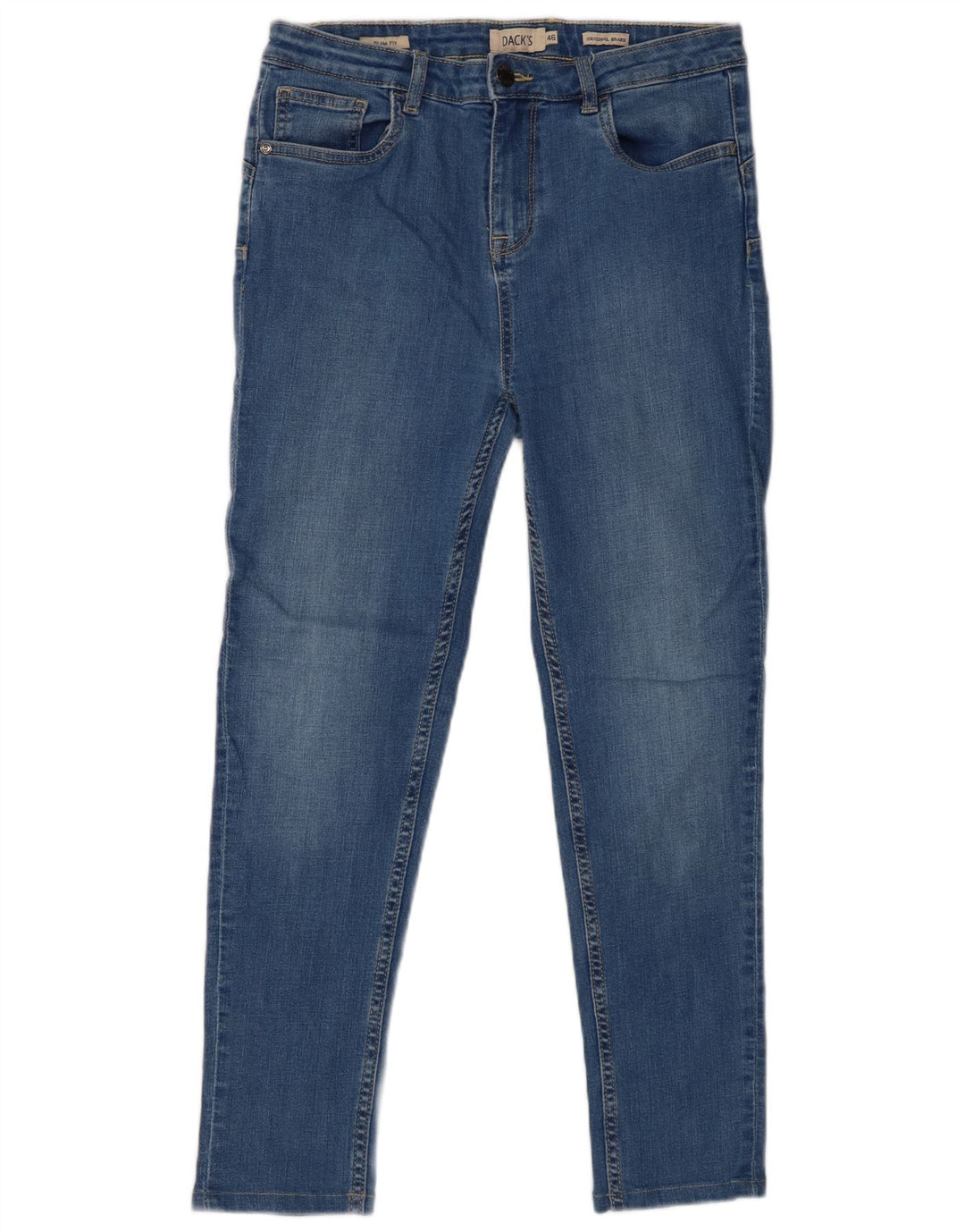 Dack's Jean slim court pour homme EU 46 Small W30 L26 Bleu Coton