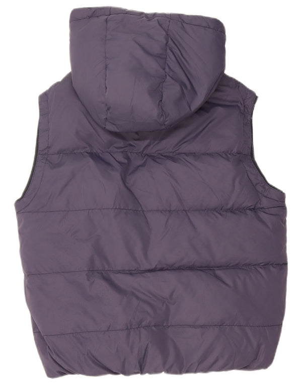 Jack Wills Gilet rembourré à capuche pour femme UK 14 Large Bleu marine Nylon