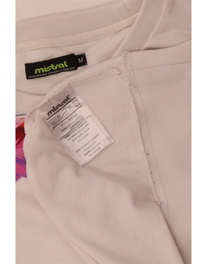Mistral Sweat-shirt pour femme UK 14 Medium Blanc Floral Hawaïen