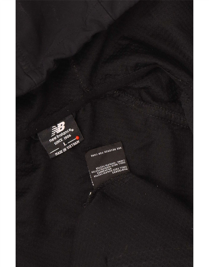 New Balance Veste de survêtement à capuche pour homme Large Noir Polyester