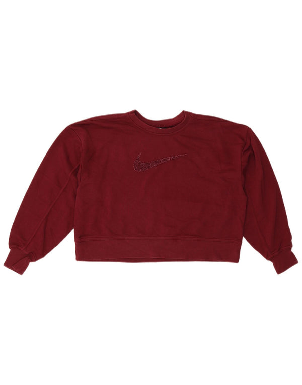 NIKE Sweat-shirt court surdimensionné pour femme UK 10 Petit Marron
