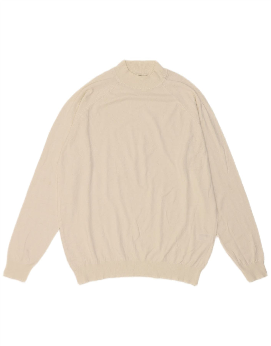 Zara Pull Col Roulé Homme Blanc Moyen Viscose