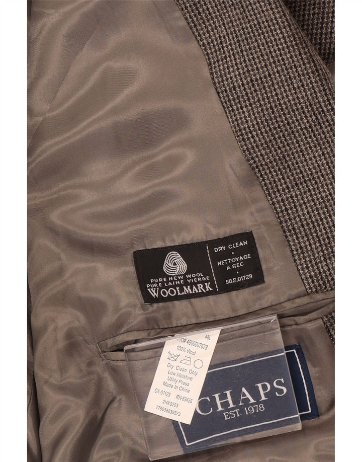 Chaps Veste Blazer 2 Boutons Homme UK 48 3XL Gris Laine