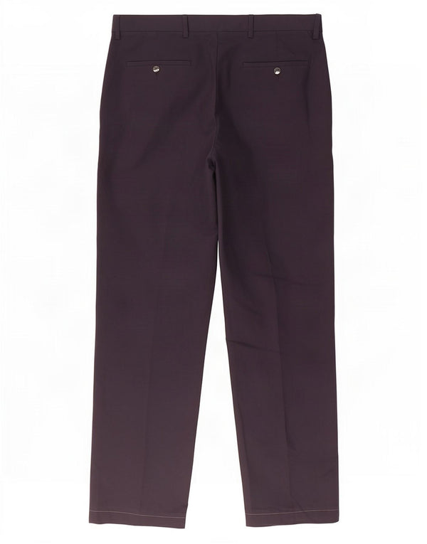 Marks & Spencer Mens Regular Fit Casual Trousers W34 L29 Navy Blue