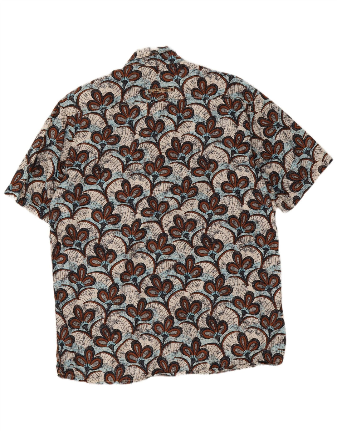 Camel Active Chemise à manches courtes pour hommes, coupe régulière, grand motif floral multicolore