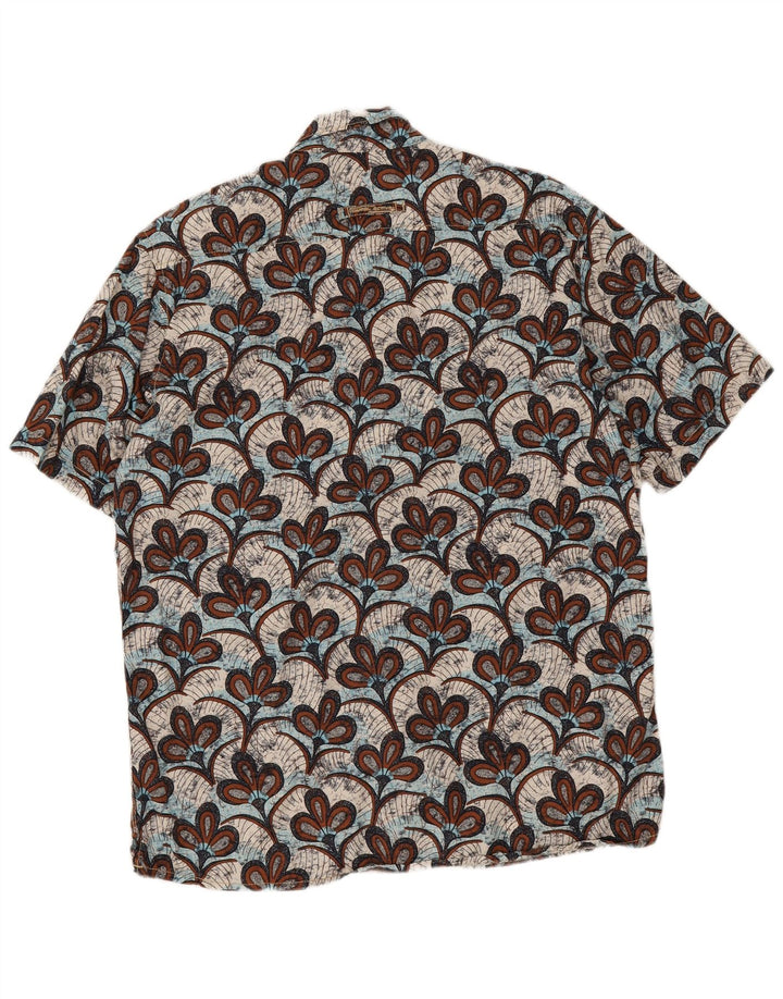 Camel Active Chemise à manches courtes pour hommes, coupe régulière, grand motif floral multicolore