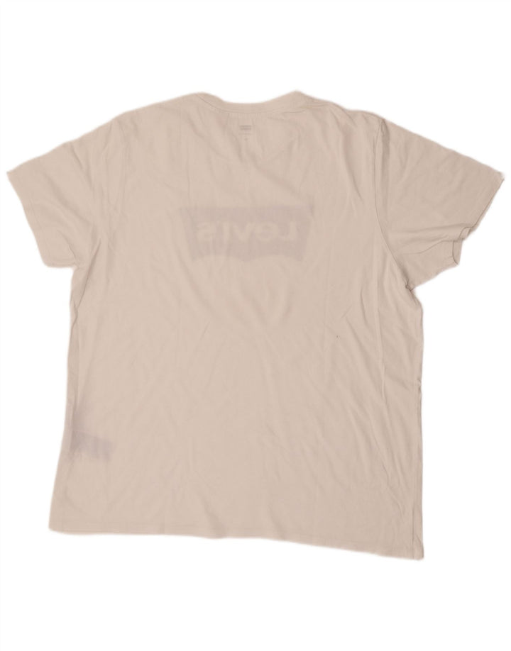 Levi's T-Shirt Graphique Top 2XL Homme Blanc Coton