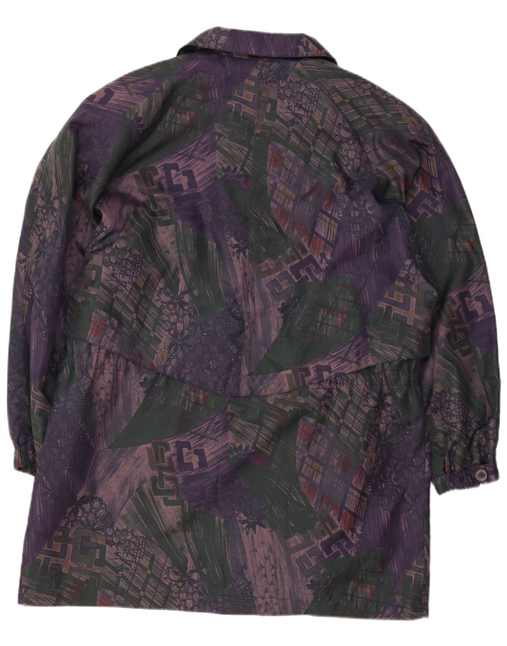 vintage Femme Coupe-Vent Manteau EU 38 Moyen Multicolore Géométrique