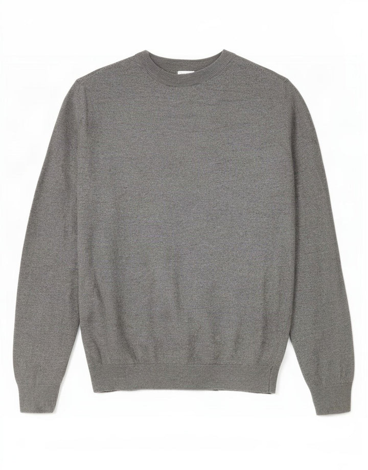 Zara Pull ras du cou pour femme UK 14 Gris moyen Viscose
