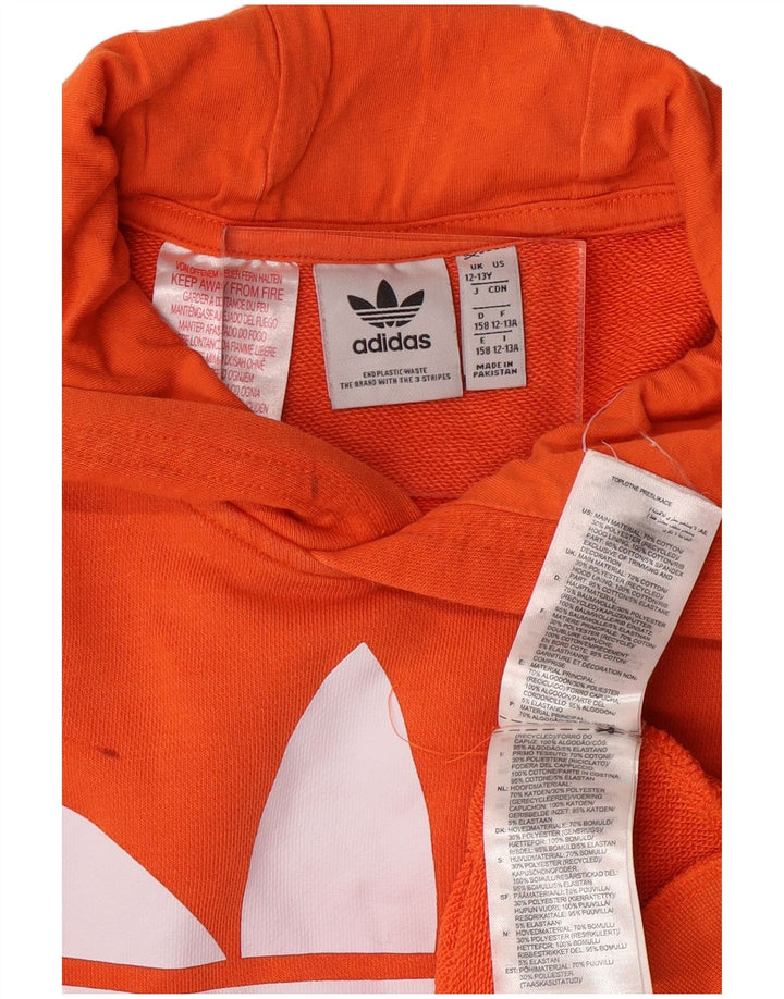 ADIDAS Pull à capuche graphique pour garçon 12-13 ans Orange Coton
