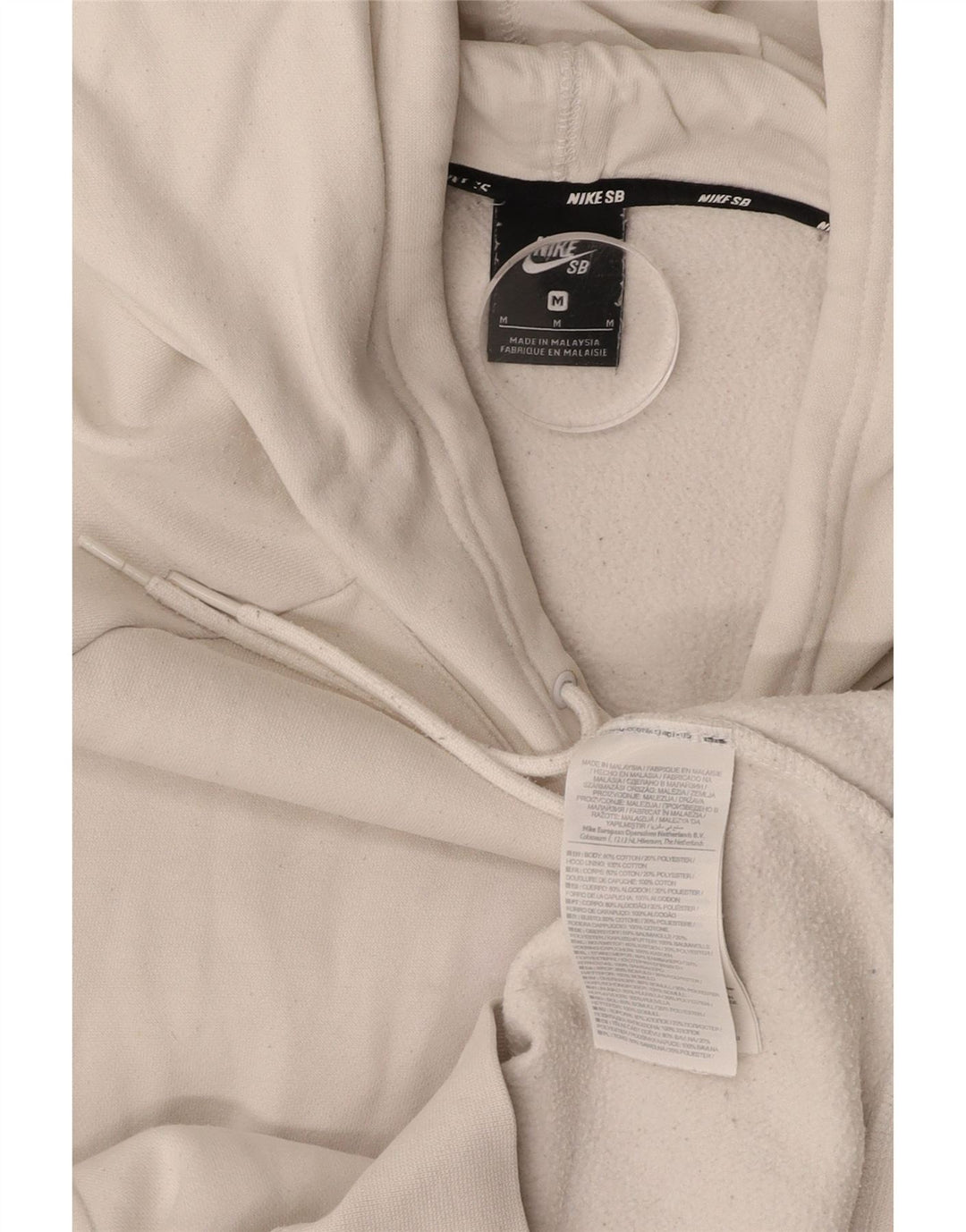 NIKE Pull à capuche graphique pour homme en coton blanc moyen