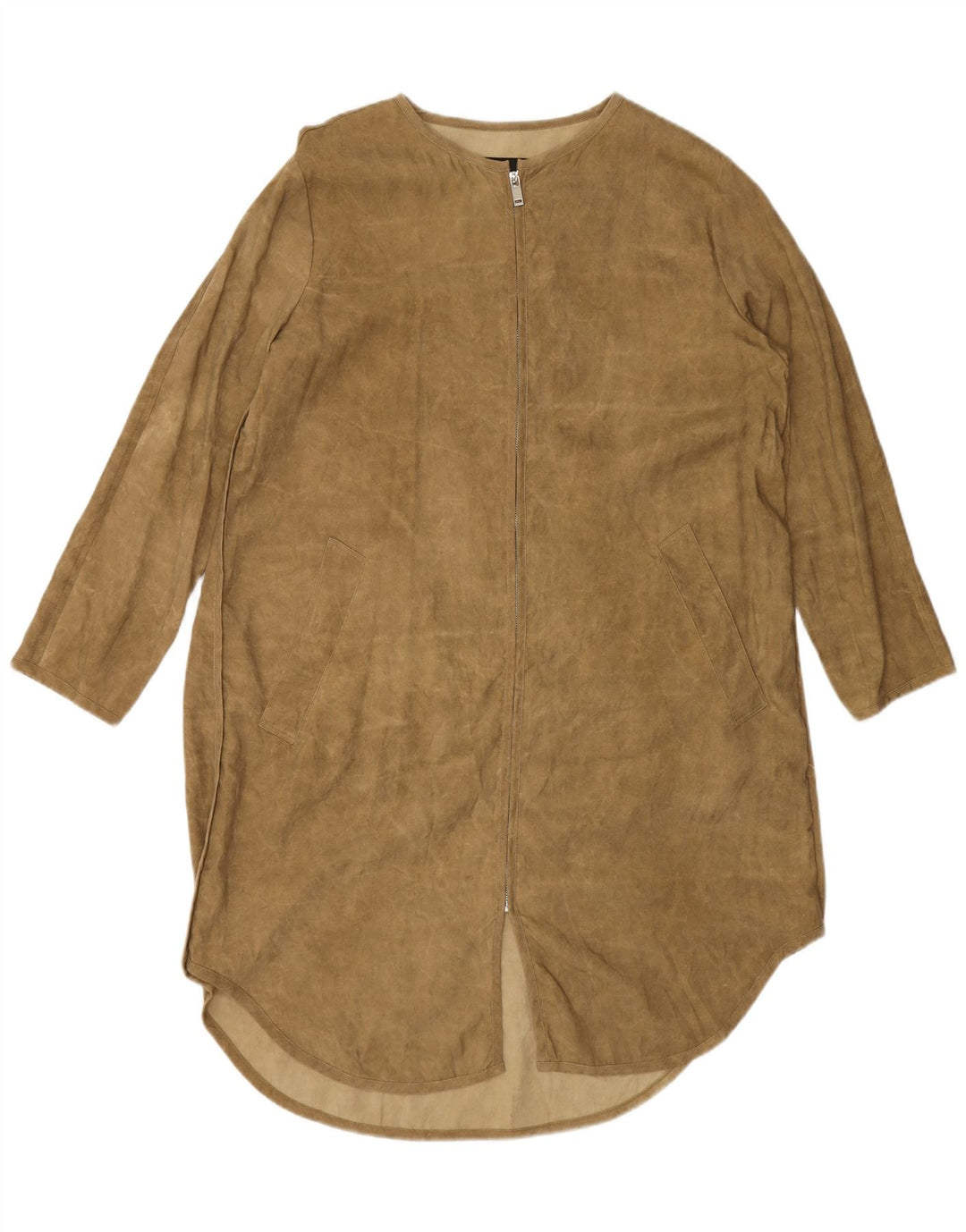 Robe chemise ZARA femme UK 14 Lyocell vert moyen