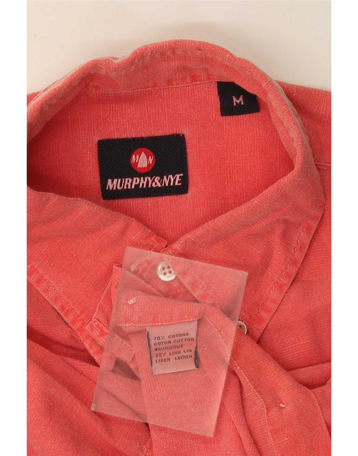 Murphy & Nye Chemise à Manches Courtes Homme Rouge Moyen Coton