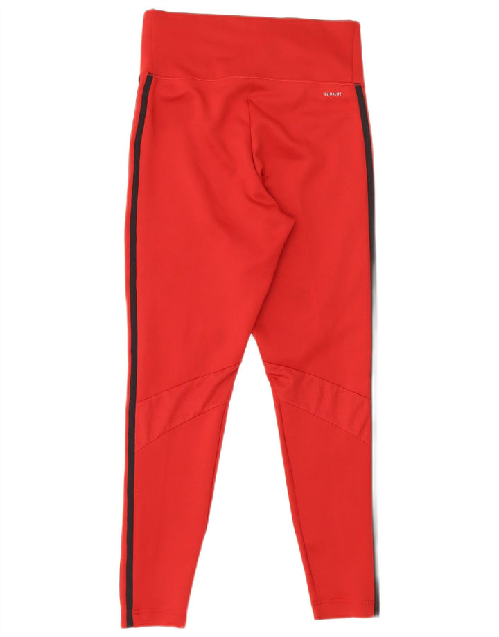 Adidas Climalite Leggings UK 12/14 Polyester Bordeaux Moyen Femme