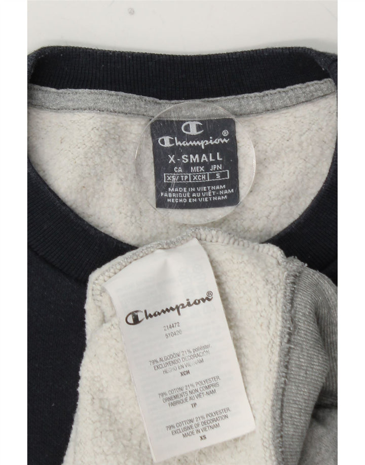 CHAMPION Sweat Homme Pull XS Gris Colorblock Coton