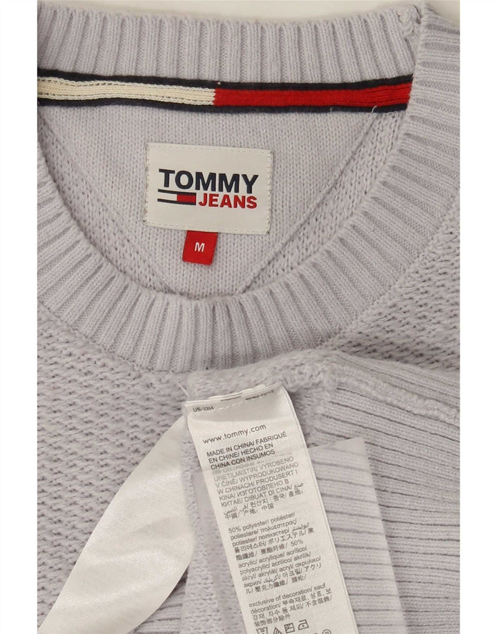 Tommy Hilfiger Pull à col rond pour homme Gris moyen Polyester