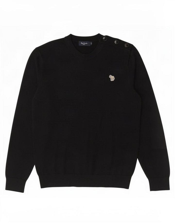 Paul Smith Pull à col rond pour homme en coton noir Large
