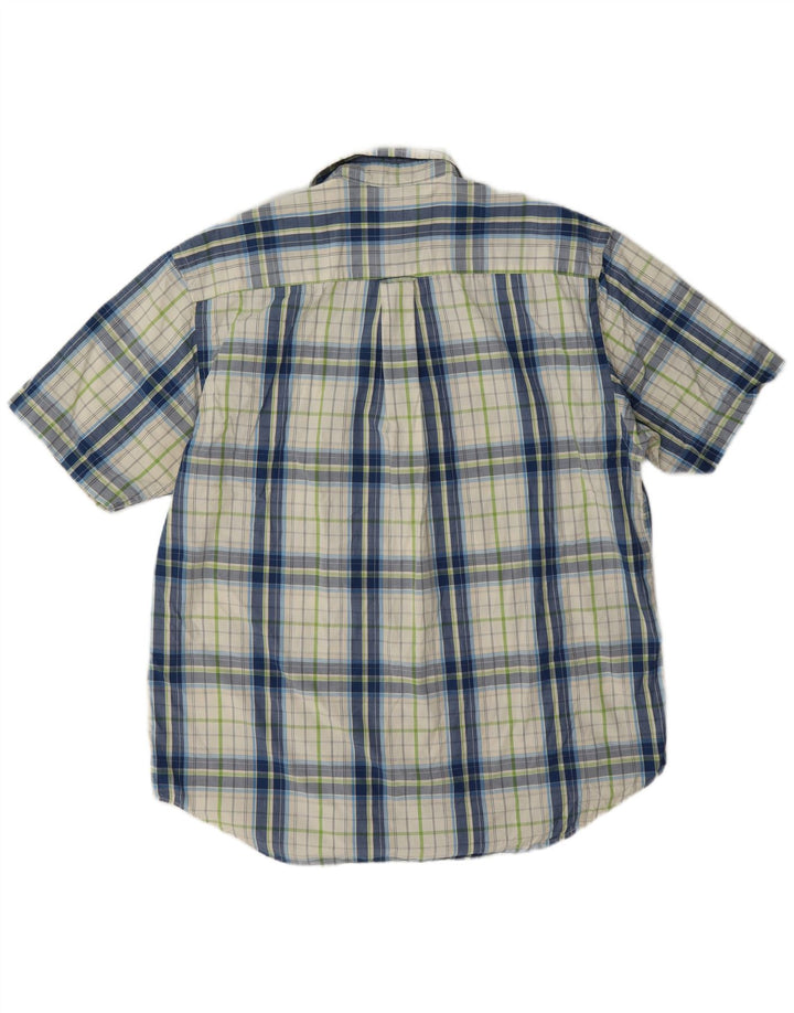 Nautica Chemise à manches courtes pour homme en coton à carreaux multicolores
