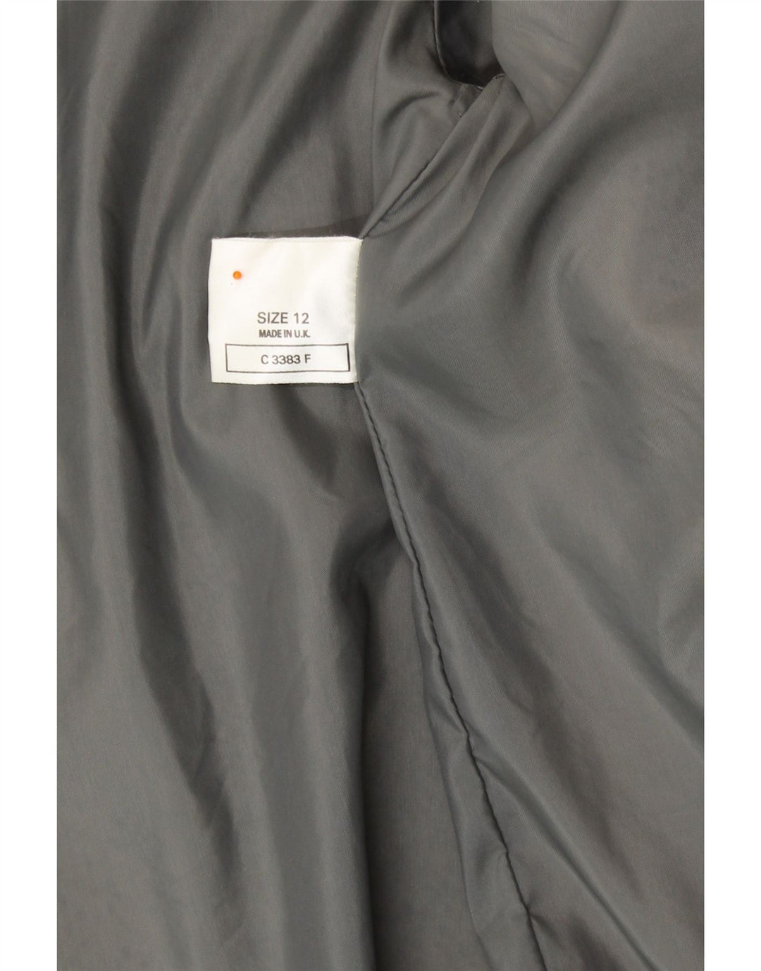 VINTAGE Femmes Fausse Fourrure Pardessus UK 12 Moyen Argent Rayé Modacryl