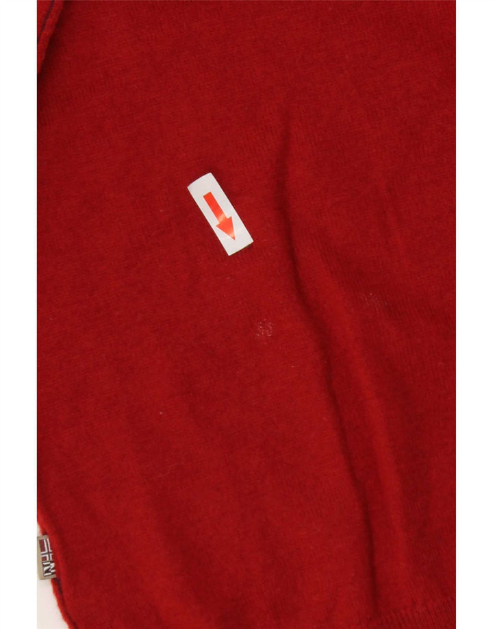 Napapijri Pull ras du cou pour homme en laine mérinos rouge moyen