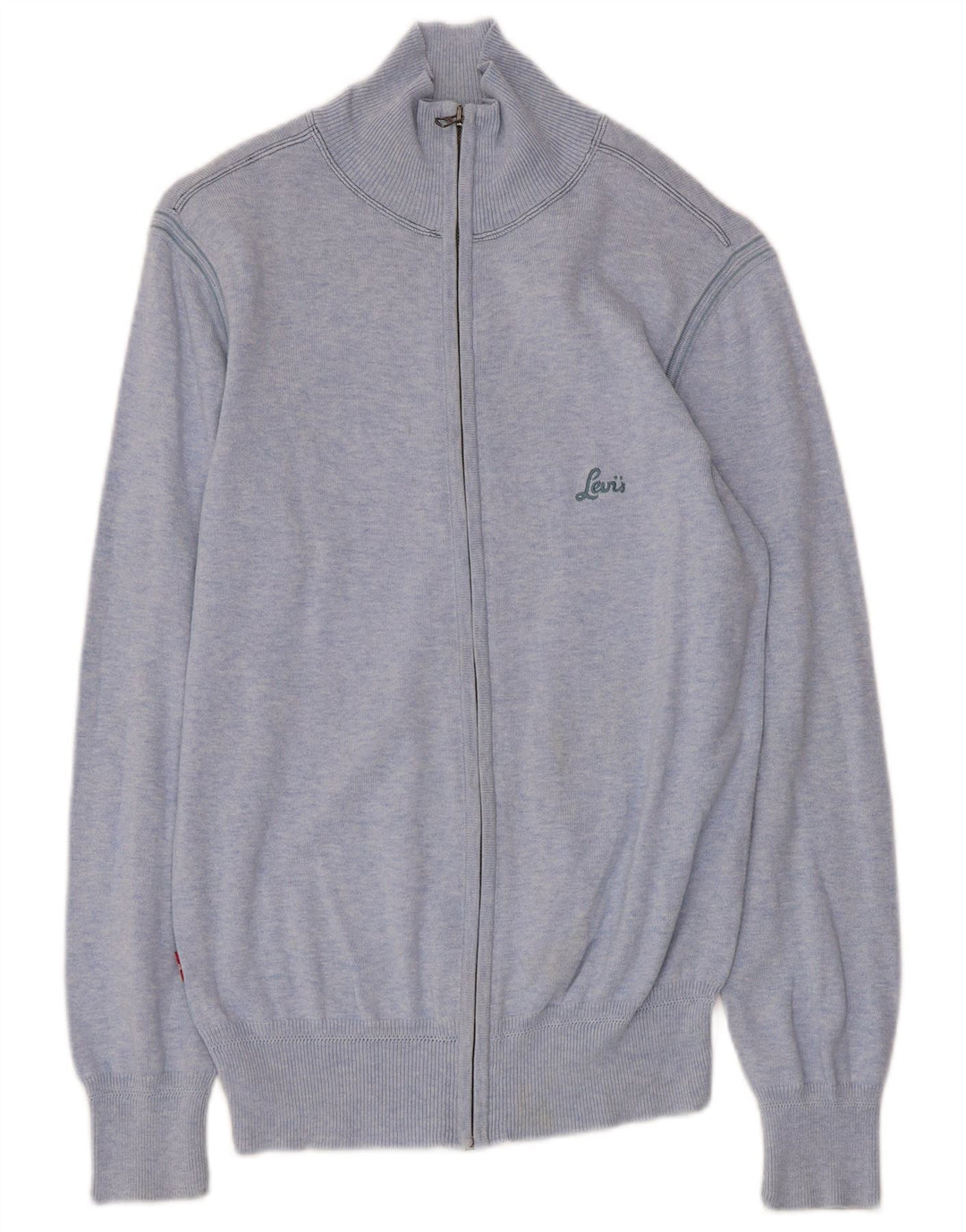 LEVI'S Pull Cardigan Femme UK 10 Petit Bleu Coton