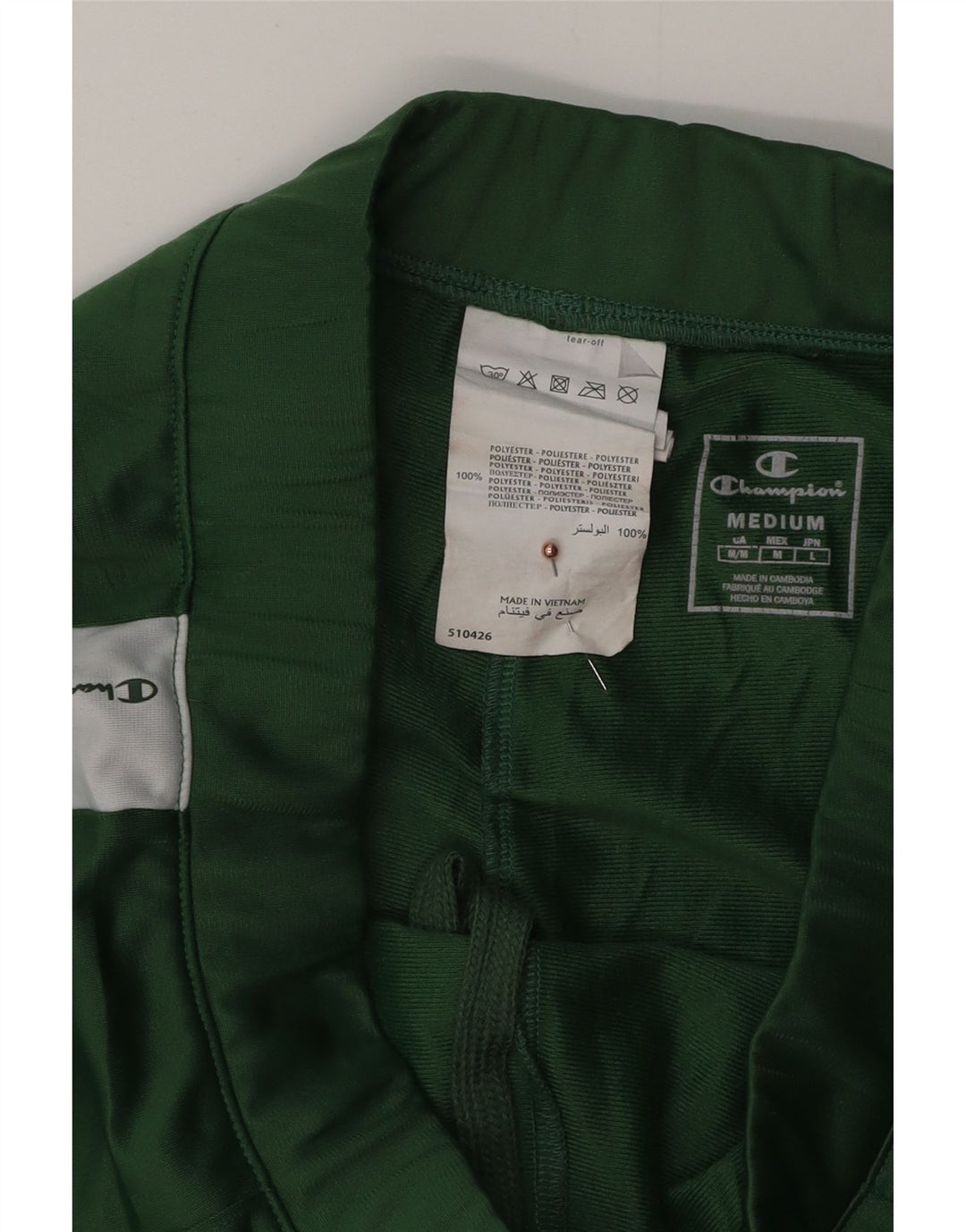 CHAMPION Pantalon de survêtement graphique pour femme UK 14 Vert moyen Colourblock