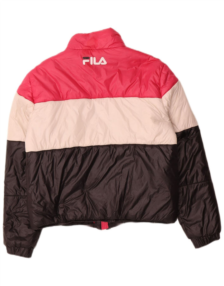 Fila Veste matelassée pour femme UK 16 Large Multicolore Colourblock Polyester