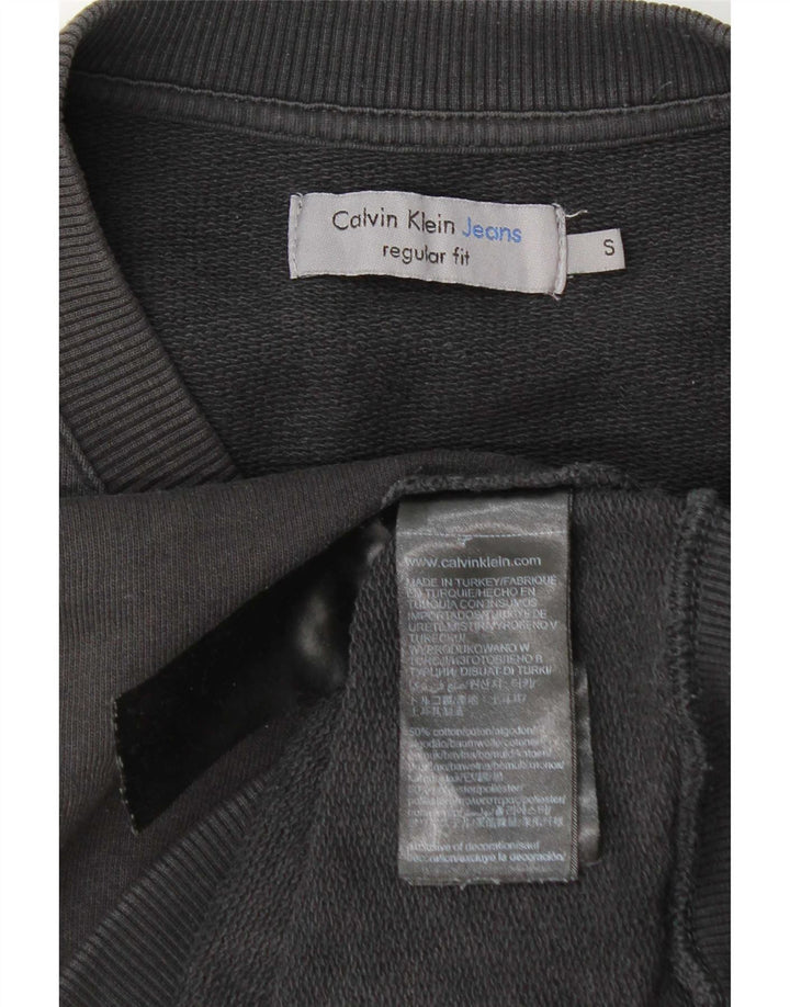 Calvin Klein Jeans Sweat-shirt coupe classique pour homme, petit, gris, coton