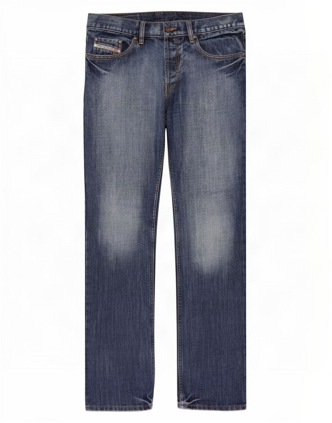 Diesel Jean Droit Homme W34 L34 Bleu Coton