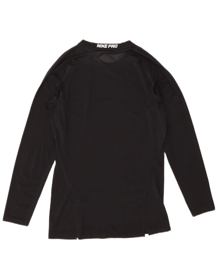 Nike Haut Dri Fit à manches longues pour femme UK 14 Large Noir Polyester